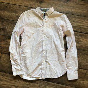 Denim & Flower Ricky Singh Slim Fit Polka Dot Button Down Shirt